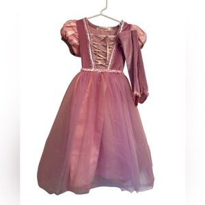 'Pink Princess Dress-Up Costume with Sparkle Tulle with arm gloves
